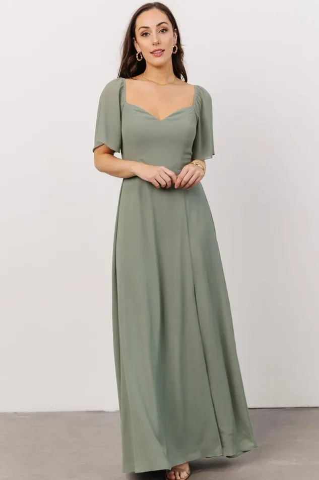 Women Sierra Sweetheart Maxi Dress Eucalyptus Baltic Born The Guest Edit