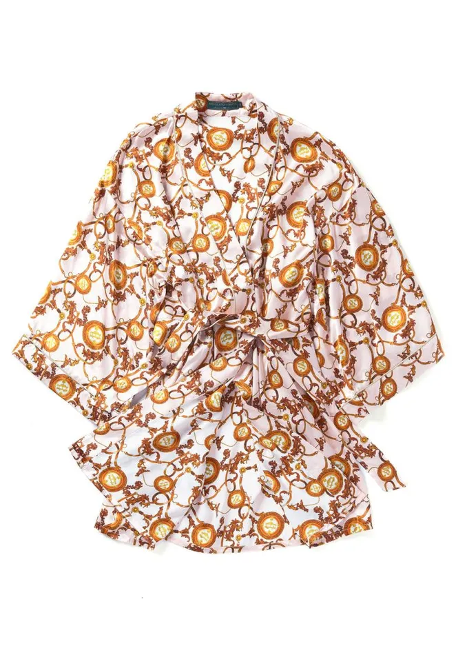 Women Silk Dressing Gown Blush Holland Cooper Sleepwear