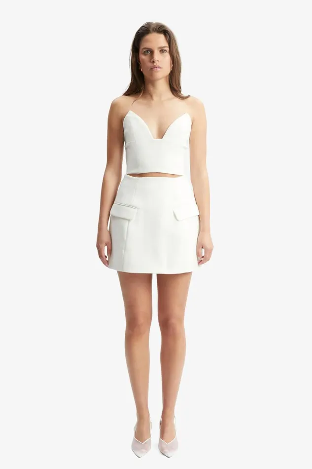 Women Skirts Bardot Delphi Hourglass Mini Skirt In Orchid White Orchid White