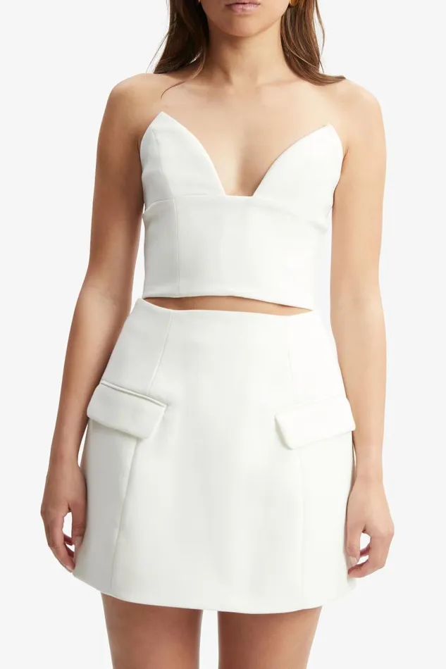 Women Skirts Bardot Delphi Hourglass Mini Skirt In Orchid White Orchid White
