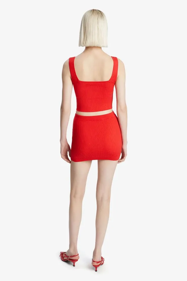 Women Skirts Bardot Sarita Knit Skirt In Deep Red Deep Red