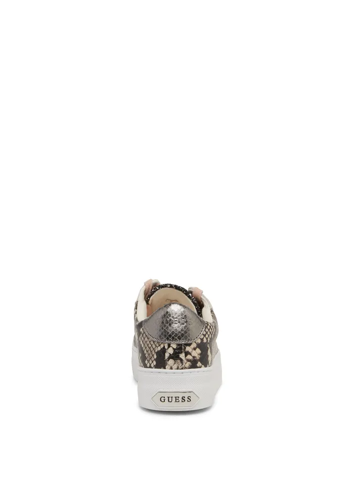 Women Sneakers GUESS White Snake Print Garmini Low Top Sneakers Women Sneakers GUESS White Snake Print Garmini Low Top Sneakers