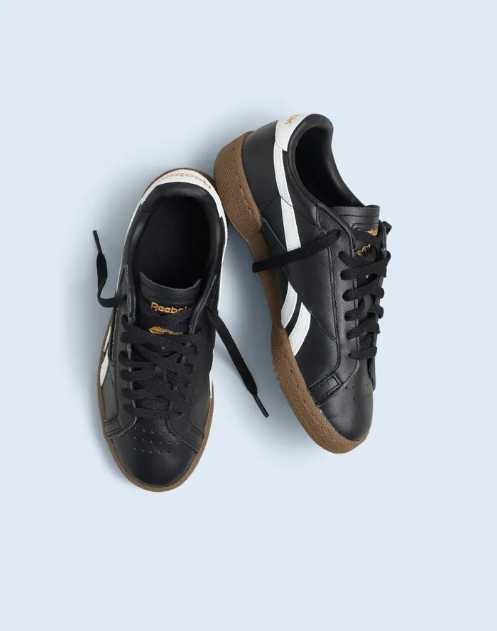 Women Sneakers Madewell Reebok Club C Grounds UK Sneakers Black White Gum