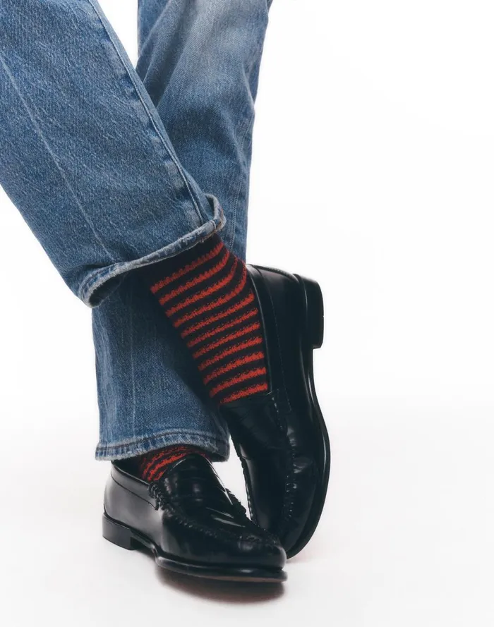 Women Socks Madewell WaffleKnit Ankle Socks Cabernet