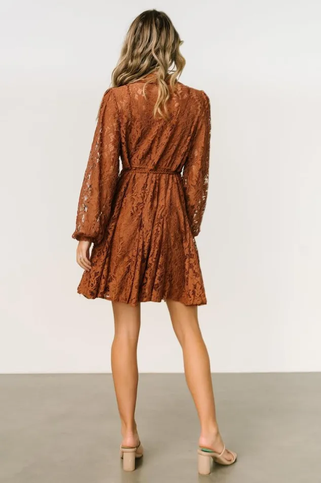Women Stefan Lace Short Dress Cinnamon Baltic Born Short Dresses
