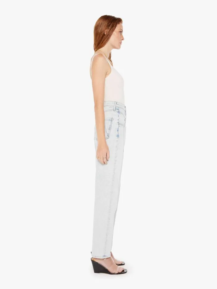 Women Straight Mother Denim High Waisted Pointy Study Nerdy Blue lightpastel