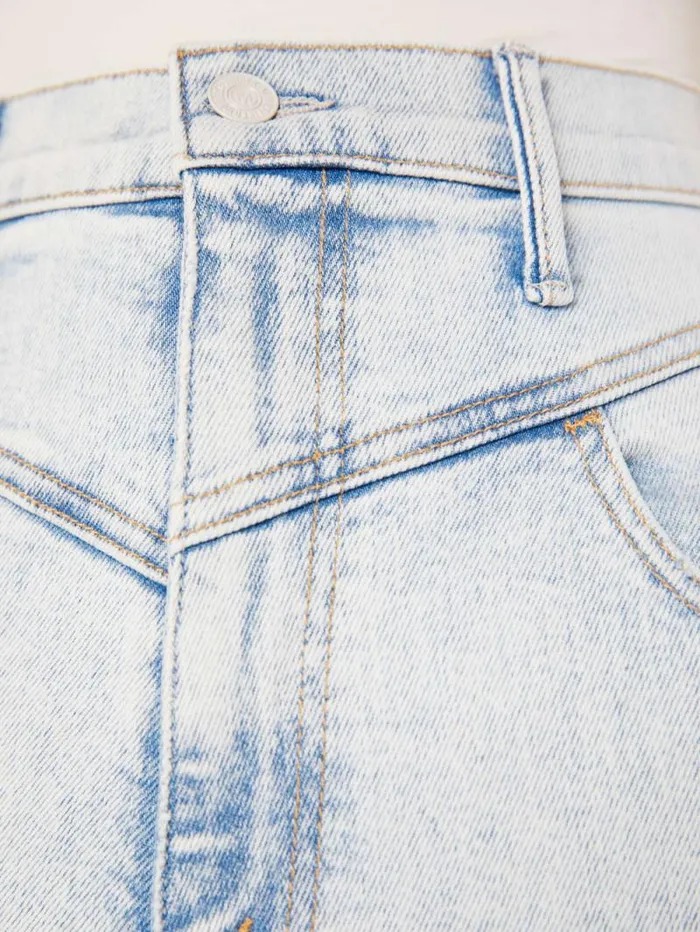 Women Straight Mother Denim High Waisted Pointy Study Nerdy Blue lightpastel