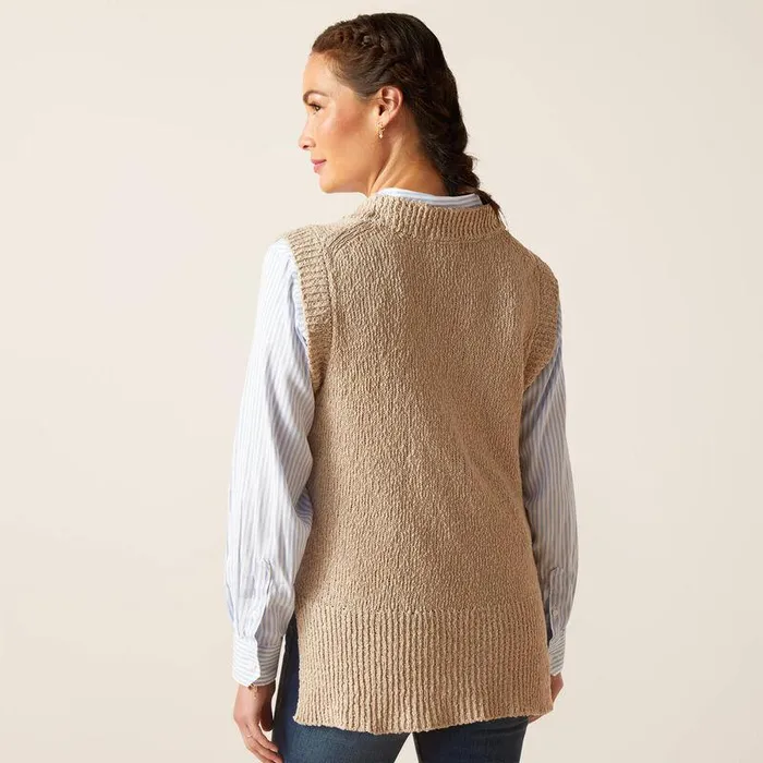 Women Sweaters and Cardigans Ariat Bellefonte Vest Tan