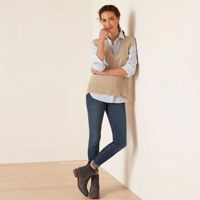 Women Sweaters and Cardigans Ariat Bellefonte Vest Tan