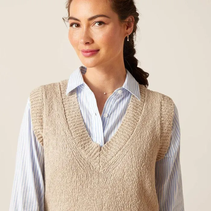Women Sweaters and Cardigans Ariat Bellefonte Vest Tan