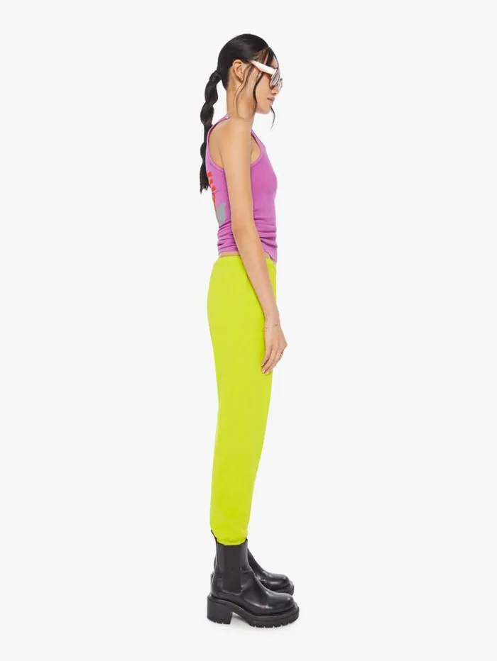 Women Sweatpants Mother Denim Large Sweatpant Yellow