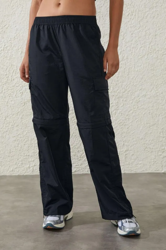 Women Sweats and Hoodies Cotton On Woven Zip Off Cargo Pant Black