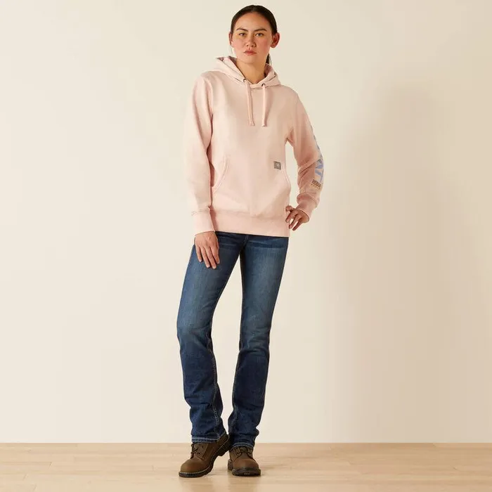 Women Sweatshirts and Hoodies Ariat Rebar Graphic Hoodie Powder Pinklavender Lustre Women Sweatshirts and Hoodies Ariat Rebar Graphic Hoodie Powder Pinklavender Lustre