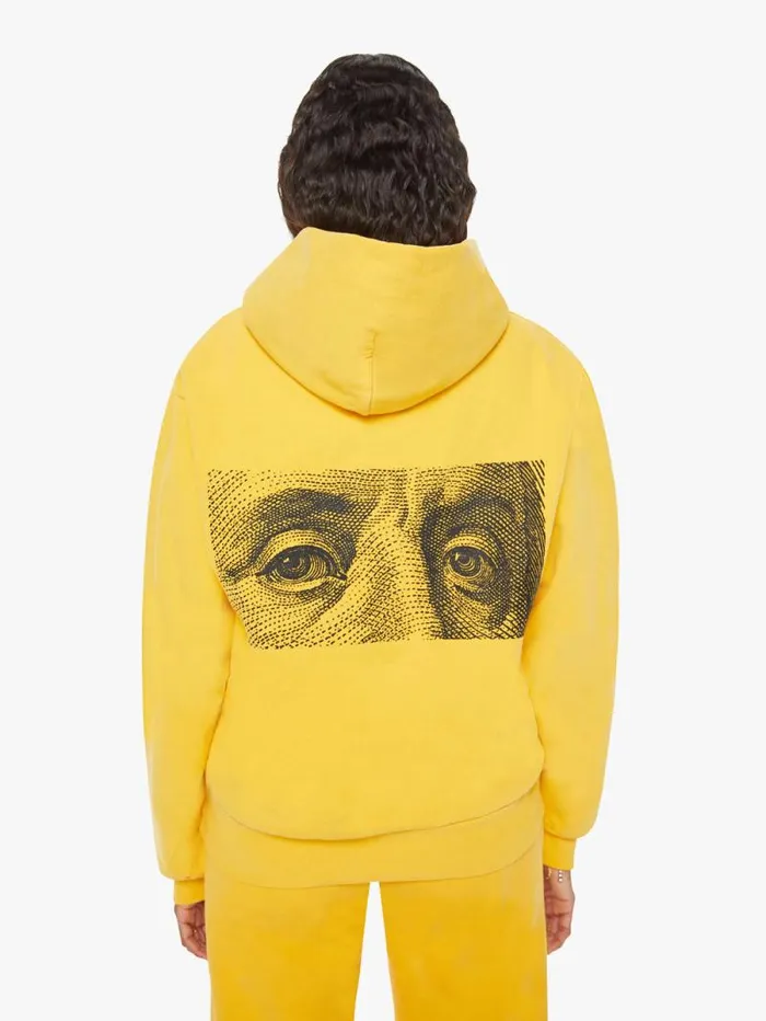 Women Sweatshirts Mother Denim Benji Pull Over Hoodie Yellow medium