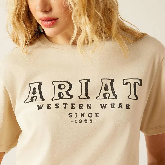 Women TShirts and Tops Ariat Ariat Western Wear TShirt Natural Women TShirts and Tops Ariat Ariat Western Wear TShirt Natural