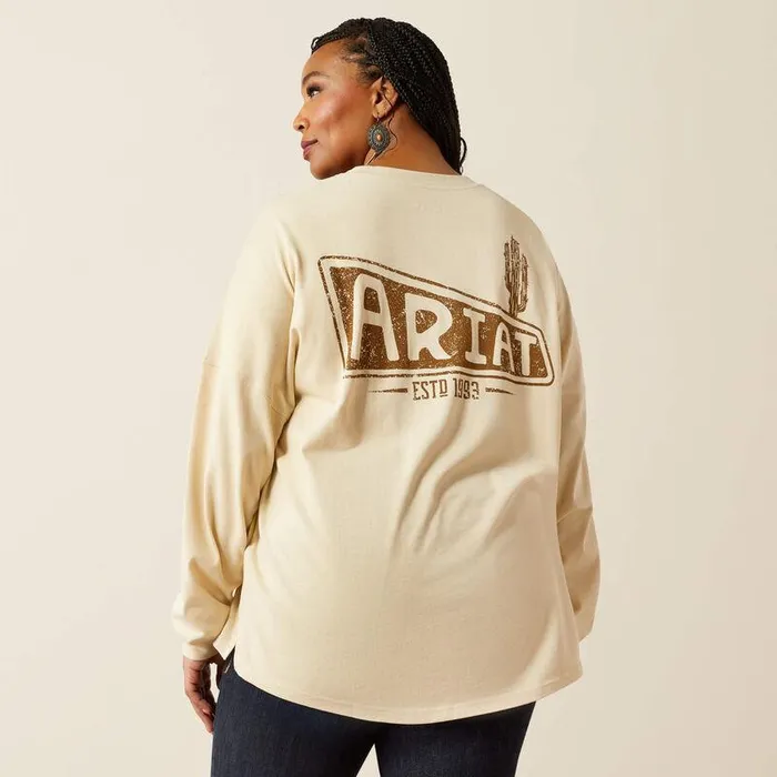 Women TShirts and Tops Ariat Canvas Oversized TShirt Summer Sand Women TShirts and Tops Ariat Canvas Oversized TShirt Summer Sand