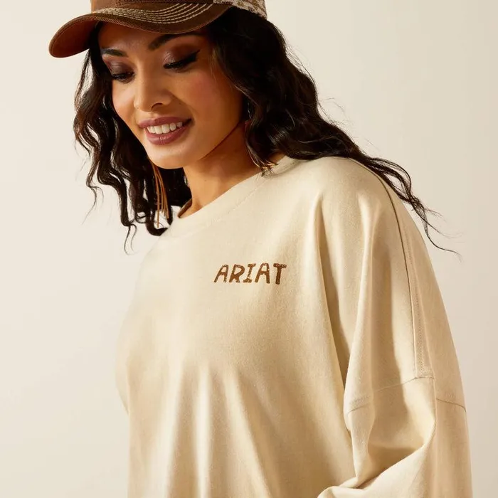 Women TShirts and Tops Ariat Canvas Oversized TShirt Summer Sand Women TShirts and Tops Ariat Canvas Oversized TShirt Summer Sand