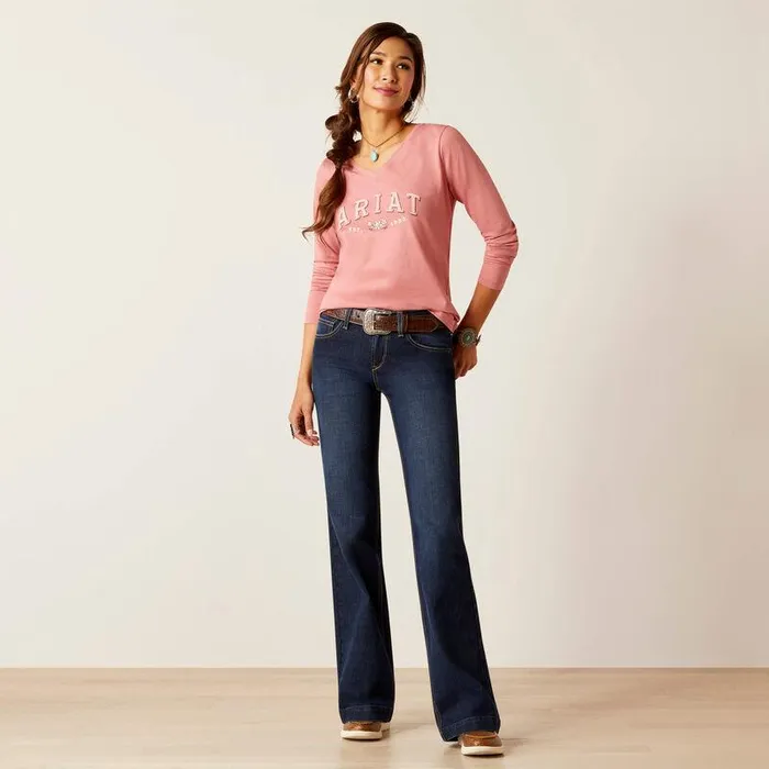 Women TShirts and Tops Ariat Flora Tee Dusty Rose Women TShirts and Tops Ariat Flora Tee Dusty Rose