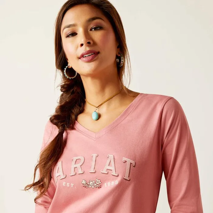 Women TShirts and Tops Ariat Flora Tee Dusty Rose Women TShirts and Tops Ariat Flora Tee Dusty Rose