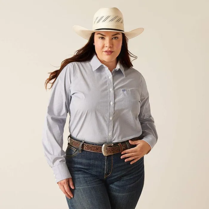 Women TShirts and Tops Ariat Kirby Stretch Shirt True Blue Women TShirts and Tops Ariat Kirby Stretch Shirt True Blue