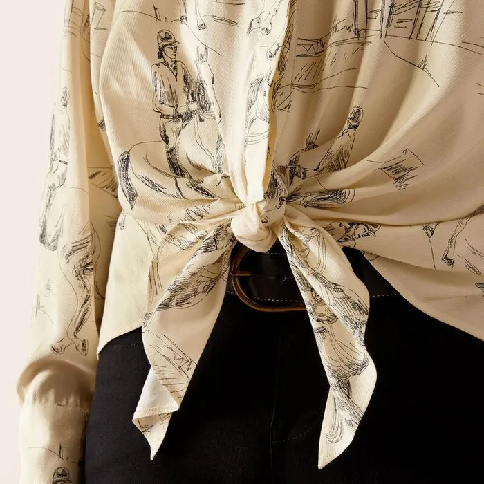 Women TShirts and Tops Ariat Larkspur Blouse Ivory Toile Women TShirts and Tops Ariat Larkspur Blouse Ivory Toile