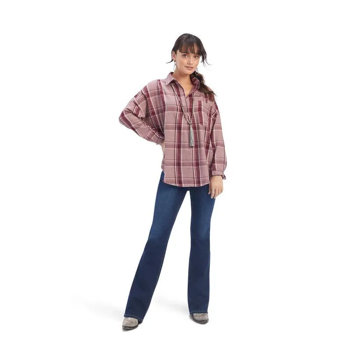Women TShirts and Tops Ariat Wild West Tunic Wild West Plaid Women TShirts and Tops Ariat Wild West Tunic Wild West Plaid