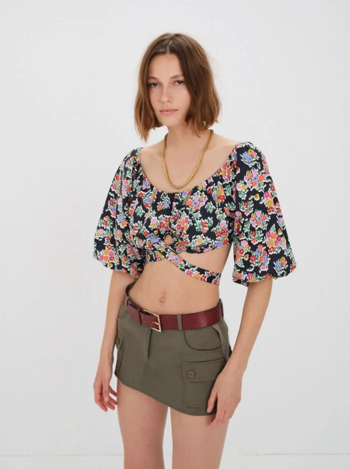 Women Tate Crop Top Multi For Love and Lemons Tops