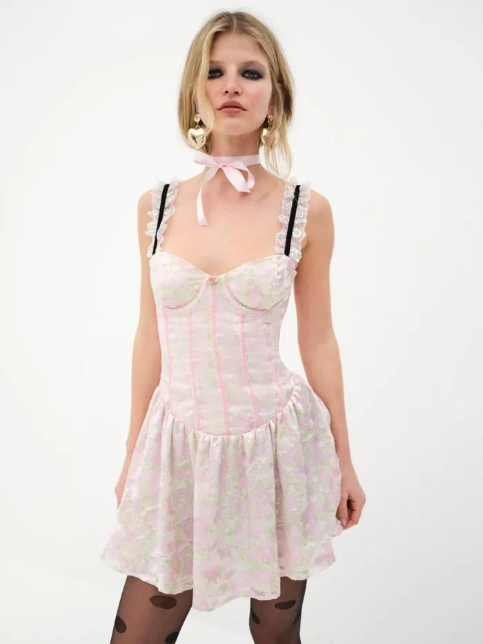 Women Tatiana Mini Dress Pink For Love and Lemons Dresses Women Tatiana Mini Dress Pink For Love and Lemons Dresses