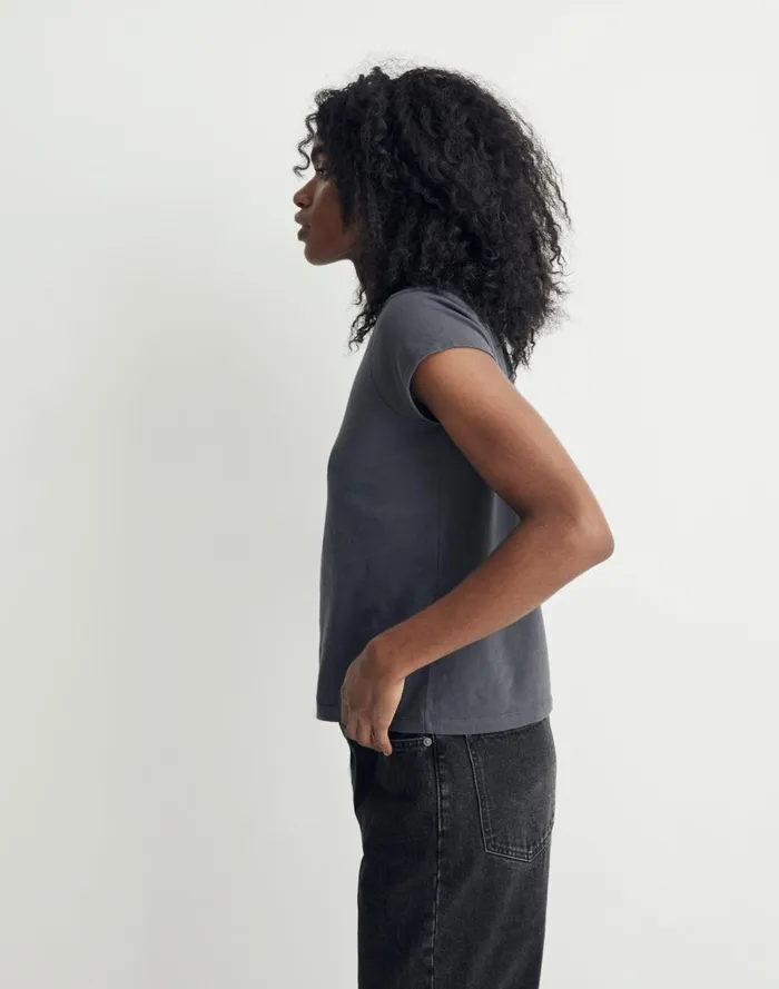 Women Tees Madewell Softfade Cotton Perfect Vintage Tee Coal