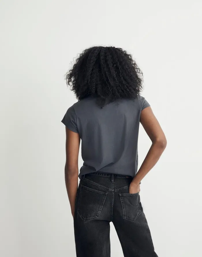 Women Tees Madewell Softfade Cotton Perfect Vintage Tee Coal