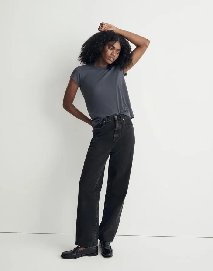 Women Tees Madewell Softfade Cotton Perfect Vintage Tee Coal
