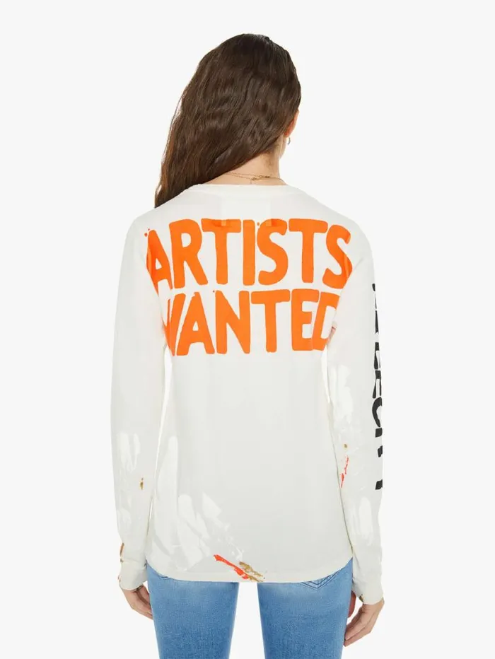 Women Tees Tanks Mother Denim ARTISTSWANTED PAINT SUPERVINTAGE Longsleeve T Supervintage White