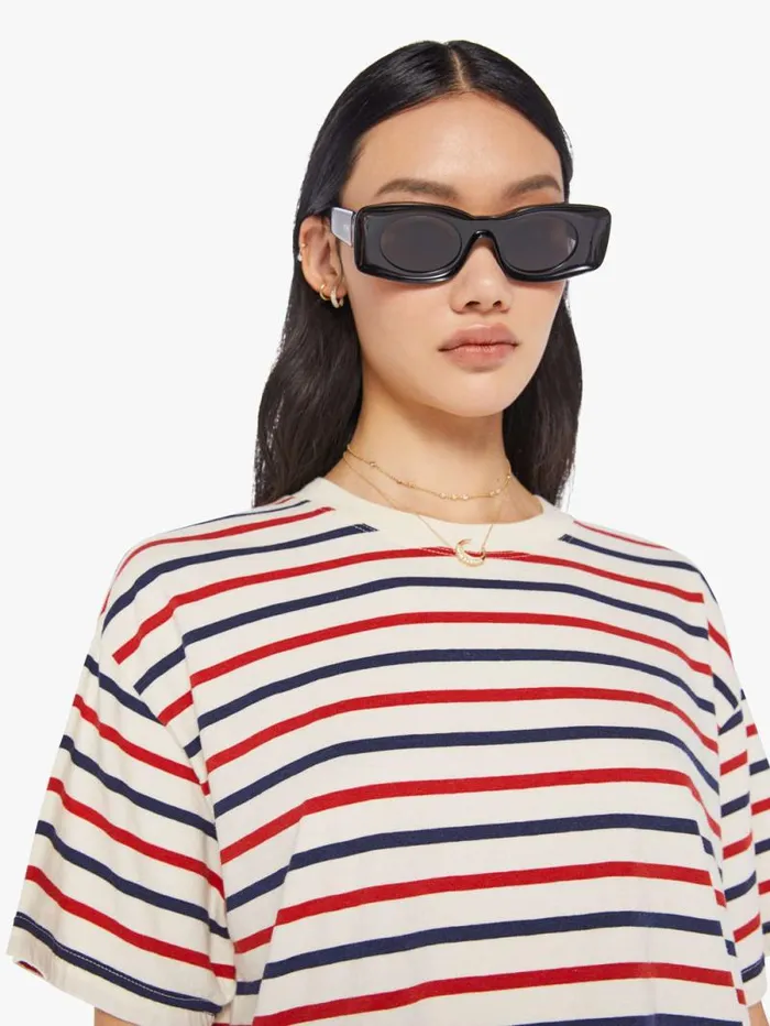 Women Tees Tanks Mother Denim Palmer Tee Navy Red