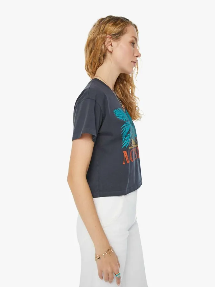 Women Tees Tanks Mother Denim The Grab Bag Crop Tee Black