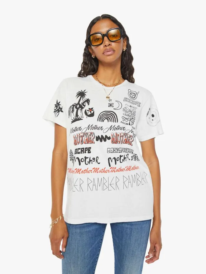 Women Tees Tanks Mother Denim The Rowdy Grey