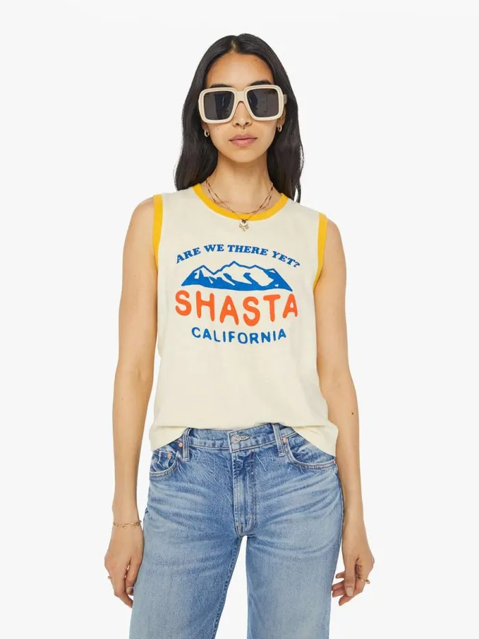 Women Tees Tanks Mother Denim The Strong And Silent Type White natural