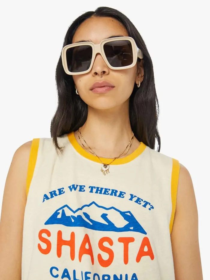 Women Tees Tanks Mother Denim The Strong And Silent Type White natural