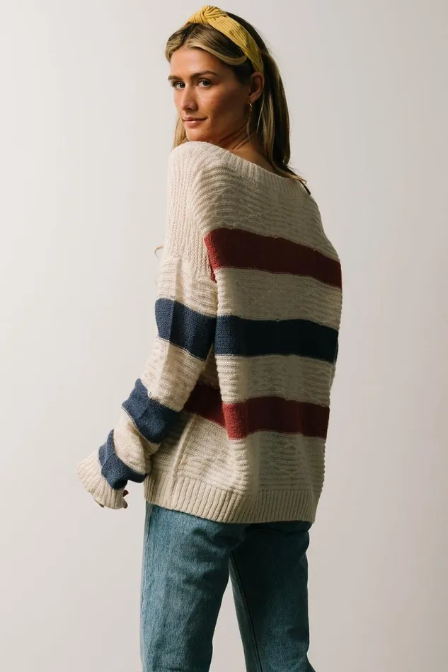 Women Telluride Striped Sweater Blue Multi Baltic Born Sweaters Women Telluride Striped Sweater Blue Multi Baltic Born Sweaters