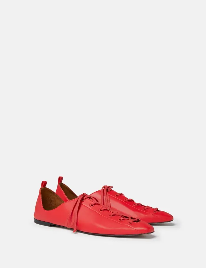 Women Terra Laced Alter Mat Ballerina Flats Lipstick Red Stella McCartney Flats Women Terra Laced Alter Mat Ballerina Flats Lipstick Red Stella McCartney Flats