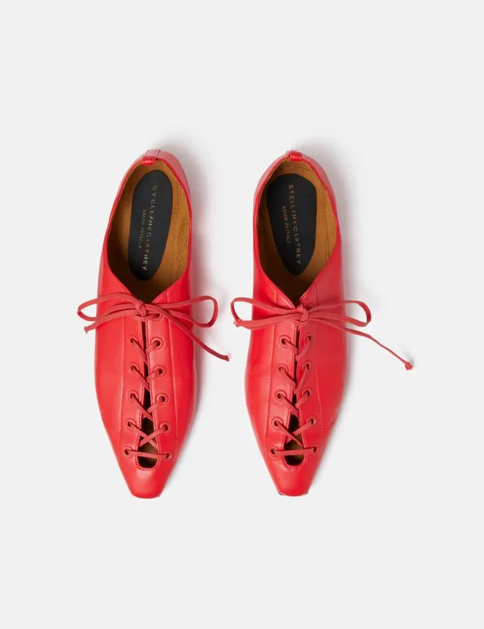Women Terra Laced Alter Mat Ballerina Flats Lipstick Red Stella McCartney Flats Women Terra Laced Alter Mat Ballerina Flats Lipstick Red Stella McCartney Flats