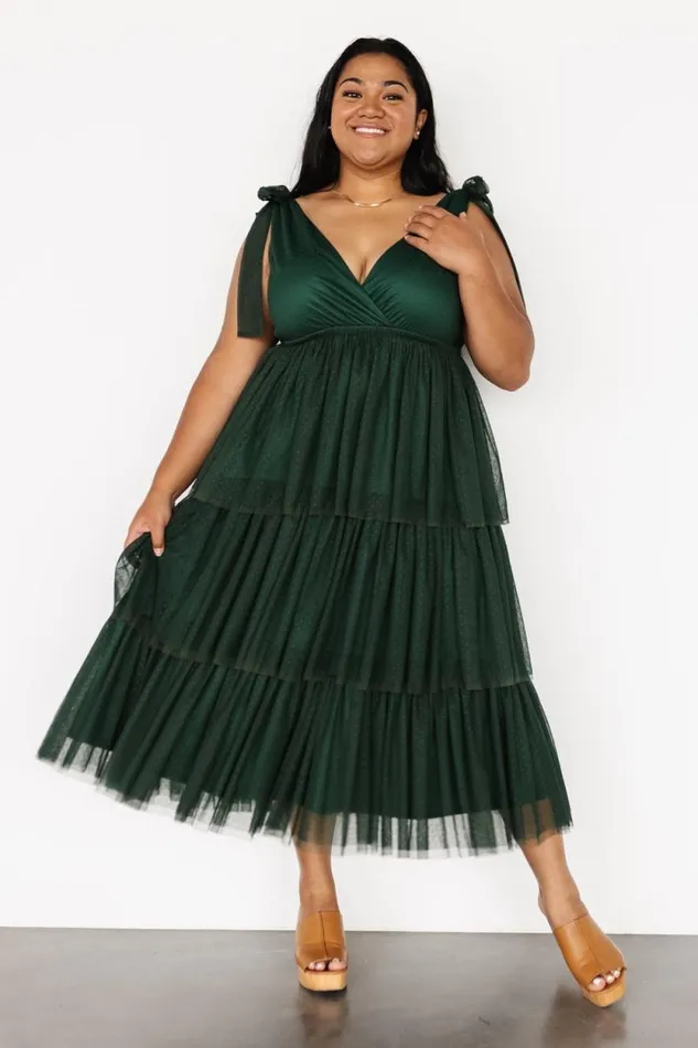 Women Tessa Tiered Tulle Tank Dress Dark Green Baltic Born Tulle Styles Women Tessa Tiered Tulle Tank Dress Dark Green Baltic Born Tulle Styles