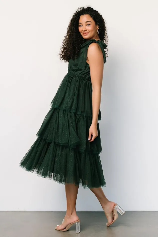 Women Tessa Tiered Tulle Tank Dress Dark Green Baltic Born Tulle Styles Women Tessa Tiered Tulle Tank Dress Dark Green Baltic Born Tulle Styles