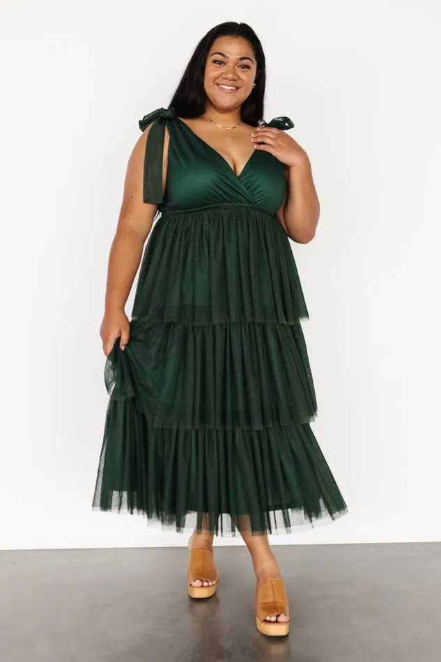 Women Tessa Tiered Tulle Tank Dress Dark Green Baltic Born Tulle Styles Women Tessa Tiered Tulle Tank Dress Dark Green Baltic Born Tulle Styles