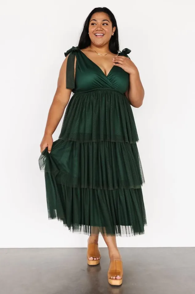 Women Tessa Tiered Tulle Tank Dress Dark Green Baltic Born Tulle Styles Women Tessa Tiered Tulle Tank Dress Dark Green Baltic Born Tulle Styles