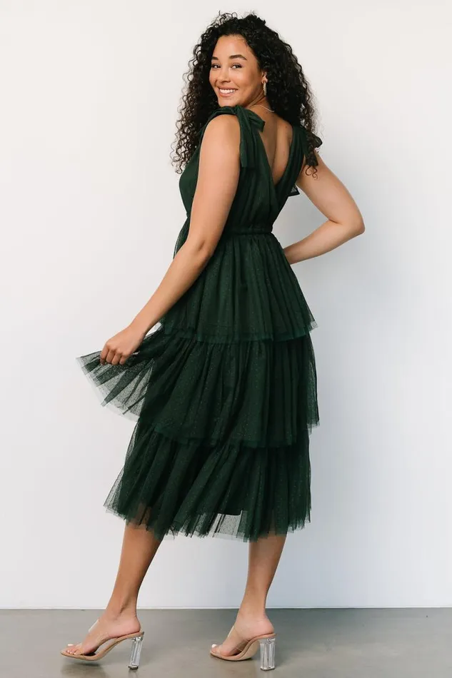 Women Tessa Tiered Tulle Tank Dress Dark Green Baltic Born Tulle Styles Women Tessa Tiered Tulle Tank Dress Dark Green Baltic Born Tulle Styles