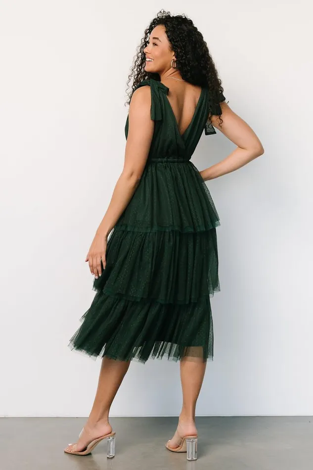 Women Tessa Tiered Tulle Tank Dress Dark Green Baltic Born Tulle Styles Women Tessa Tiered Tulle Tank Dress Dark Green Baltic Born Tulle Styles