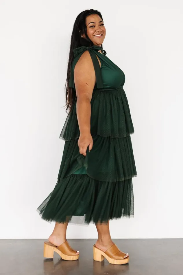 Women Tessa Tiered Tulle Tank Dress Dark Green Baltic Born Tulle Styles Women Tessa Tiered Tulle Tank Dress Dark Green Baltic Born Tulle Styles