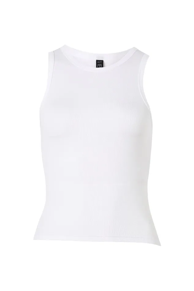 Women Tops Cotton On Active Rib Tank Top White