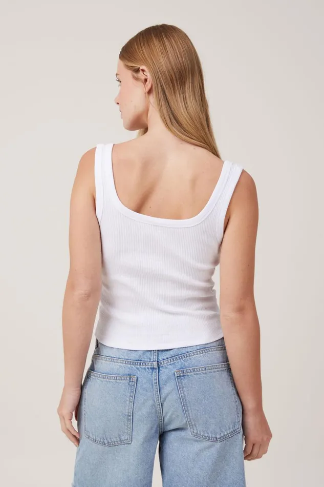 Women Tops Cotton On Rory Henley Tank White