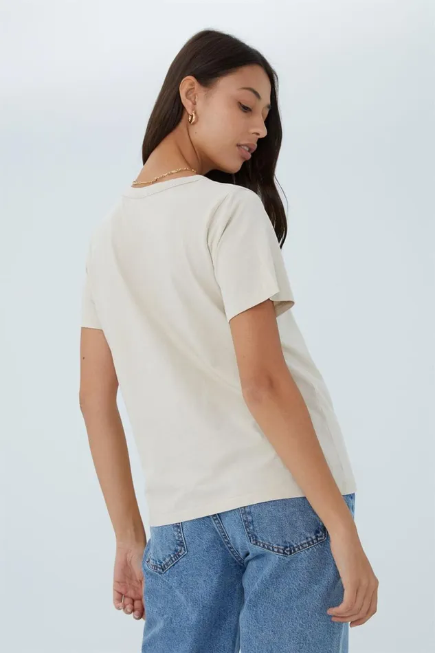 Women Tops Cotton On The Classic Organic Tee Stone